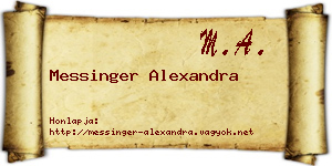 Messinger Alexandra névjegykártya