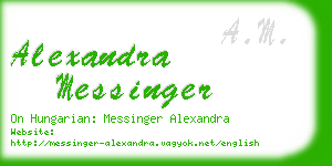 alexandra messinger business card